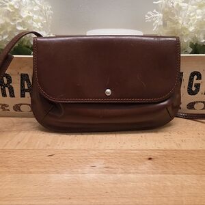 Hobo The Original 100% Genuine Leather Brown Crossbody Slim Hobo Bag